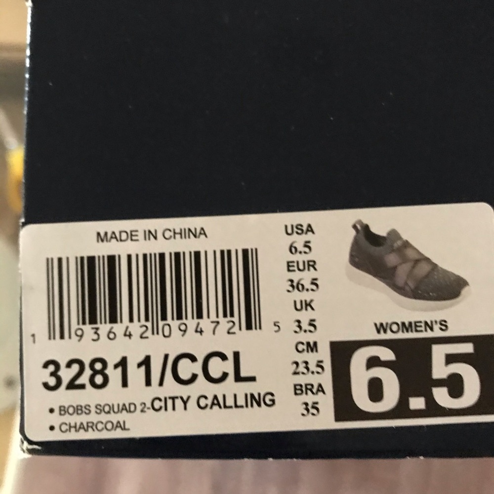 Bobs from Sketcher Slip on  Charcoal Gray Sneaker - Picture 8 of 8
